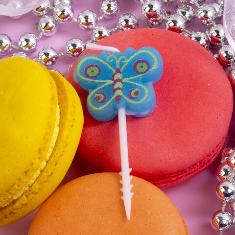 Свечи фигурные для торта на шпажках "Совы и бабочки", 5 шт., 2,5х3/2,5х2,5 см, ЗОЛОТАЯ СКАЗКА, 59146