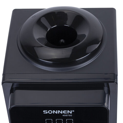 Кулер для воды SONNEN TSE-02FBP, настольный, НАГРЕВ/ОХЛАЖДЕНИЕ ЭЛЕКТРОННОЕ, 2 крана, антрацит, 45575