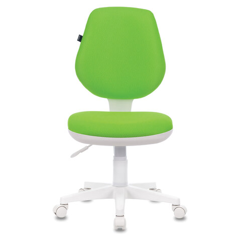 Кресло детское BRABIX "Fancy MG-201W", без подлокотников, пластик белый, салатовое, 532414, MG-201W_