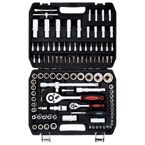 Набор инструментов для автомобиля, 108 предметов, пластиковый кейс, RABBITEX, 671339