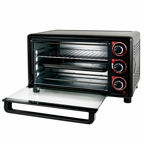 Мини-печь CENTEK CT-1537-30, 1600 Вт, 30 л, таймер 90 мин., черная