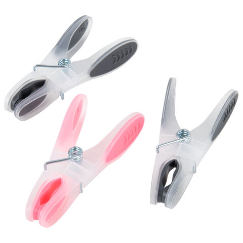 Прищепки бельевые 8,2 см, КОМПЛЕКТ 20 штук, прорезиненный пластик, ассорти, PRIMILA PREMIUM, 700522