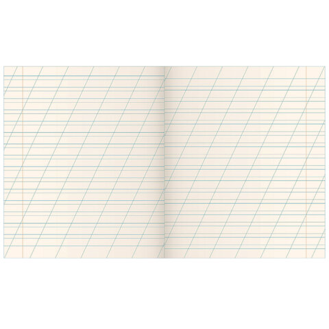 Тетрадь ЗЕЛЁНАЯ обложка 12 л., косая линия с полями, офсет № 2 ЭКОНОМ, "ПИФАГОР", 106725