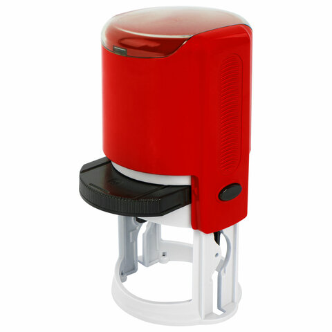 Оснастка для печатей оттиск D=42 мм, синий, TRODAT IDEAL 46042, корпус КРАСНЫЙ, крышка, подушка,1253