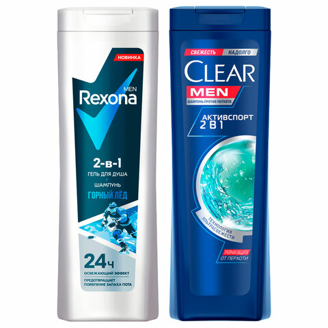 Подарочный набор Clear men Спорт коллекция,200+180мл муж