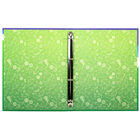 Папка-портфолио школьника/дошкольника "ШКОЛЬНАЯ ИСТОРИЯ", 4 кольца, обложка твёрдая матовая, BRAUBER