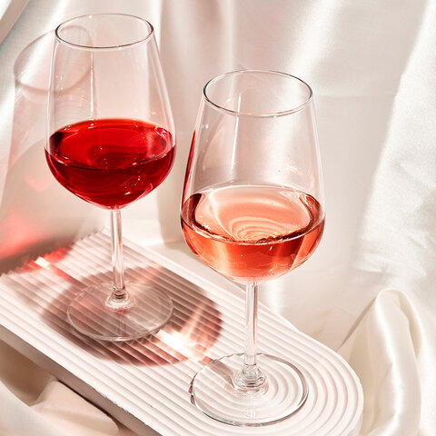 Бокал для вина на ножке, 490 мл, СРЕДНИЙ РАЗМЕР, КОМПЛЕКТ 2 штуки, стекло, PASABAHCE "АЛЛЕГРА", фирм