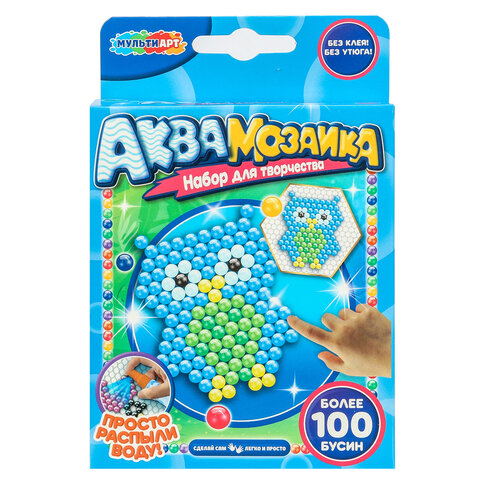 Аквамозаика, 100 бусин, АССОРТИ, МУЛЬТИ АРТ