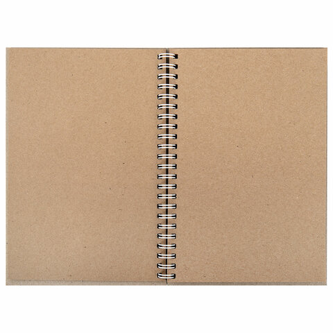 Скетчбук, крафт бумага 80 г/м2, 145х205 мм, 60 л., гребень, твердая обложка, BRAUBERG ART DEBUT, 115