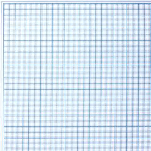 Бумага масштабно-координатная (миллиметровая), планшет, БОЛЬШОЙ ФОРМАТ А3, голубая, 20 листов, ПЛОТН