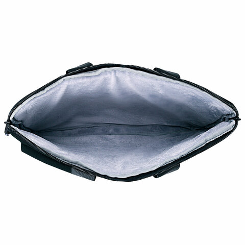 Сумка портфель HEIKKI NOVATION (ХЕЙКИ) с отделением для ноутбука 13-14", багажная лента, черная, 28х