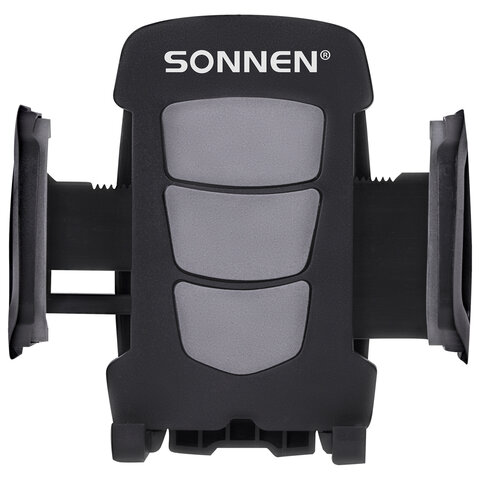 Держатель для телефона в авто на стекло SONNEN, зажим 50-100 мм, вращение 360°, 354921