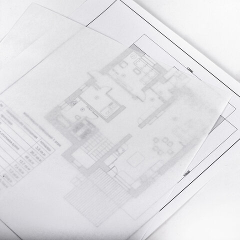Калька для чертежных и дизайнерских работ папка, А4, 210х297 мм, 40 г/м2, 40 листов, BRAUBERG, 11637