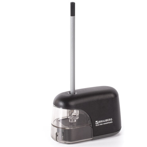 Точилка электрическая BRAUBERG "Black Jack", питание от 4 батареек АА, дополнительное сменное лезвие
