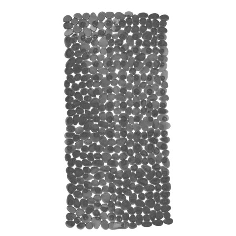 Коврик для ванны противоскользящий 70х36см, "Галька", темно-серый, ПВХ, присоски, PRIMILA,700379