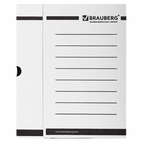 Короб архивный с клапаном А4 (260х325 мм), 100 мм, до 900 листов, плотный, микрогофрокартон, БЕЛЫЙ, 