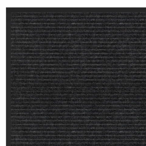 Коврик придверный 40х60 см, ЧЕРНЫЙ, влаго-грязезащитный, 450 г/м2, ребристый, PRIMILA EXTRA, 701027