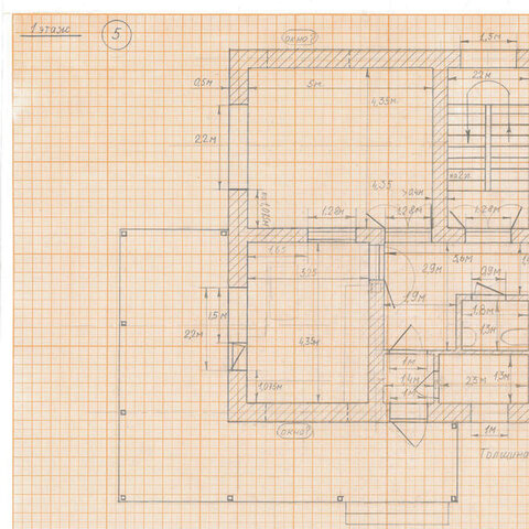 Бумага масштабно-координатная (миллиметровая) ПЛОТНАЯ, рулон 640 мм х 10 м, оранжевая, 80 г/м2, STAF
