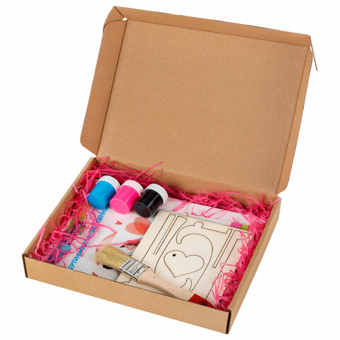 Набор отпечатки рук: холст 18х24 см, акрил 3 цвета, кисть + сертификат и подставка В ПОДАРОК! BRAUBE