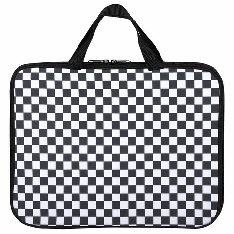 Папка на молнии с ручками BRAUBERG А4, 1 отделение, полиэстер, 20 мм, "Black and White", 272172