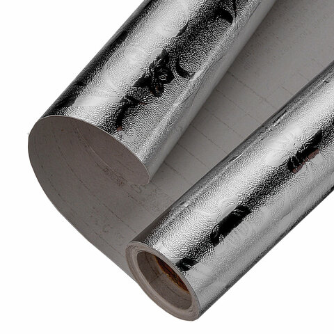 Самоклеящаяся пленка, алюминиевая фольга защитная для кухни/дома, 0,6х3 м, серебро, цветы, DASWERK, 