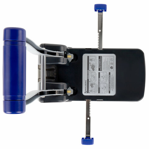 Дырокол металлический МОЩНЫЙ BRAUBERG "EXTRA Heavy duty", до 110 листов, черно-синий, 272721