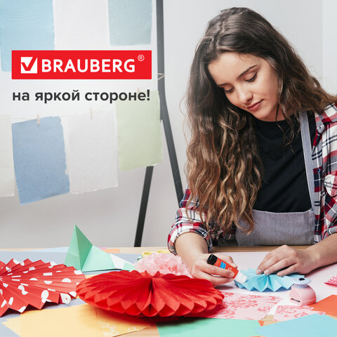 Бумага гофрированная/креповая, 32 г/м2, 50х250 см, НАБОР 10 рулонов, яркие цвета, BRAUBERG, 112556