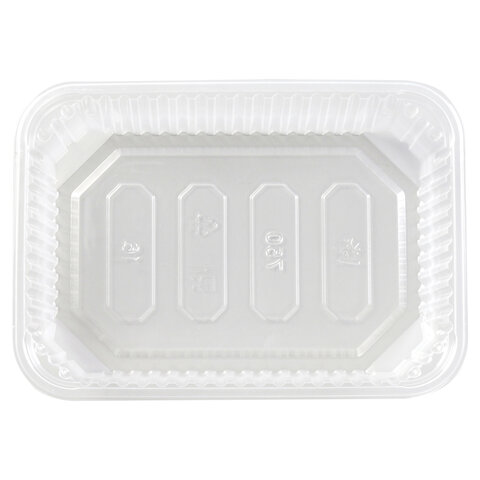 Одноразовый контейнер 750 мл, КОМПЛЕКТ 100 шт., БЕЗ КРЫШКИ, 186х132 мм, прозрачные, ПП, ЮПЛАСТ, ЮУПМ