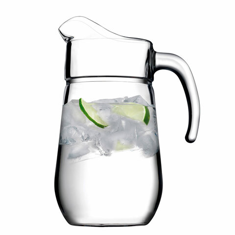 Кувшин прозрачный, объем 1370 мл, фактурное стекло, PASABAHCE "СИЛЬВАНА", фирменная подарочная упако