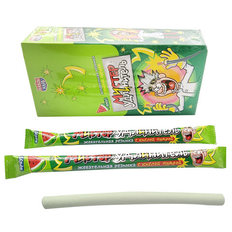 Жевательная резинка с кислой пудрой "Мистер удлинитель", арбуз, 18 г, КАНДИ КЛАБ, GUM044-1