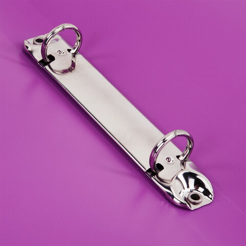 Папка на 2 кольцах А4 BRAUBERG PIXEL, 25 мм, фиолетовая, до 170 листов, 0,5 мм, 273035