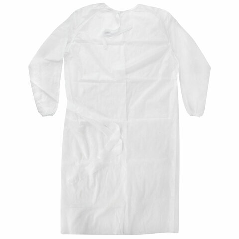 Халат хирургический стерильный 140 см, 52-54 размер, рукав на резинке, спанбонд 25 г/м2, NF