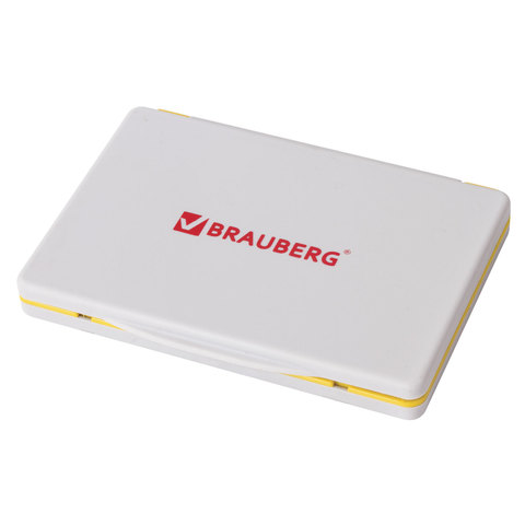 Штемпельная подушка BRAUBERG, 120х90 мм (рабочая поверхность 105х65 мм), неокрашенная, 236870