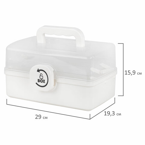 Аптечка домашняя органайзер для хранения универсальный размер MINI 29х19,3х15,9 см, DASWERK, 608476