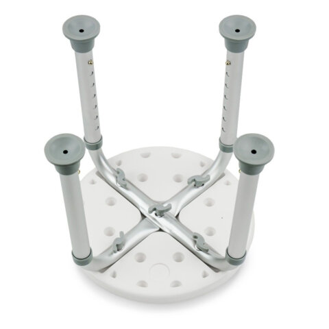 Стул-сиденье круглый ТИТАН для купания в душе / ванной, регулировка высоты ножек под любой рост, BRA