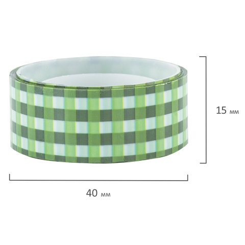 Клейкие ленты 15 мм х 5 м, декоративные, ОСТРОВ СОКРОВИЩ, комплект 6 шт., ассорти №1, блистер, 22727