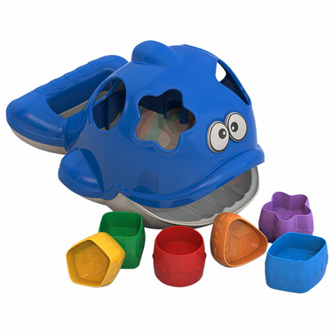 Игра-сортер дидактическая "Дельфин", пластиковая, 6 формочек, НОРДПЛАСТ, 791