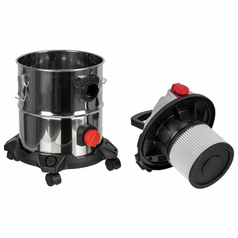 Пылесос хозяйственный РЕСАНТА ПС-1500/20, 1500 Вт, сухая/влажная уборка, сила всасывания 300 Вт, бак