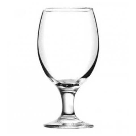 Бокал для пива на ножке, 400 мл, КОМПЛЕКТ 3 штуки, стекло, PASABAHCE "БИСТРО", фирменная подарочная 