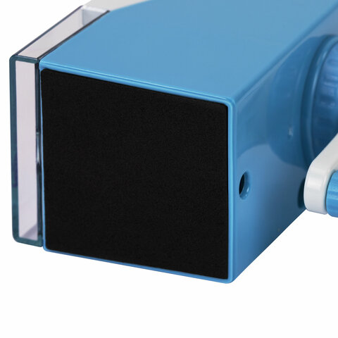 Точилка механическая ЮНЛАНДИЯ "Пастель", для чернографитных и цветных карандашей, корпус голубой, 27