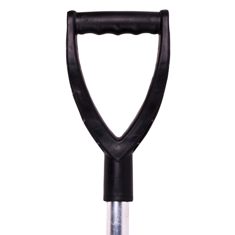 Лопата универсальная АВТОМОБИЛЬНАЯ, пластиковая, 26х36 см, высота 85 см, с алюминиевым наконечником,