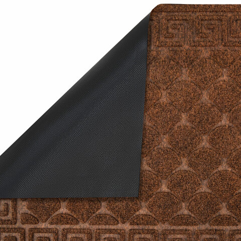 Коврик придверный 40х60 см, ВЕНГЕ, грязезащитный, 430 г/м2, фактурный рисунок ЧЕШУЙКИ, ЛЮБАША, 70105