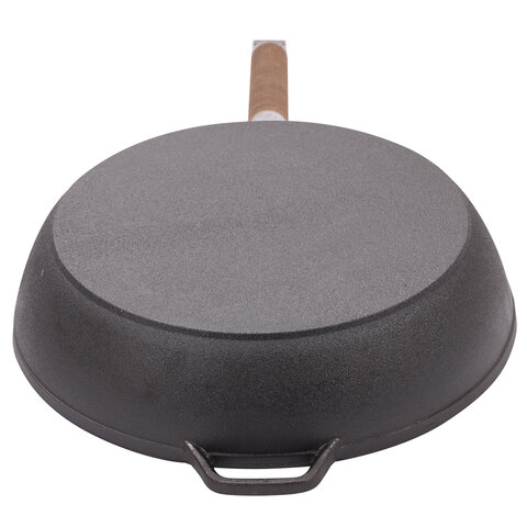 Сковорода сотейник чугунная 28 см со съемной ручкой (подходит для индукции), ГАРДАРИКА, 0328