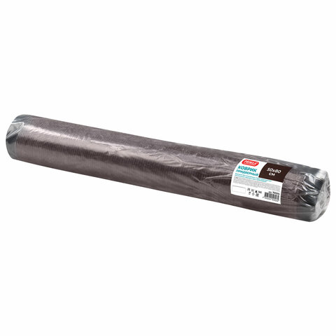 Коврик придверный 50х80 см, КОРИЧНЕВЫЙ, влаго-грязезащитный, 300 г/м2, рубчик, PRIMILA STANDARD, 701