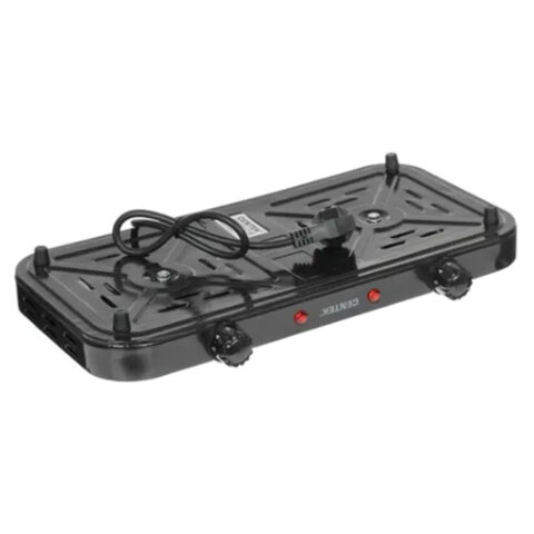 Настольная электрическая плита CENTEK CT-1507, 2000Вт, 2 конфорки, 5 режимов нагрева, черная, CT-150