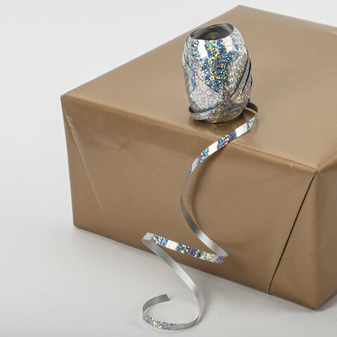 Набор для декора и подарков 4 банта, 2 ленты, голография, цвета синий, серебристый, ЗОЛОТАЯ СКАЗКА, 