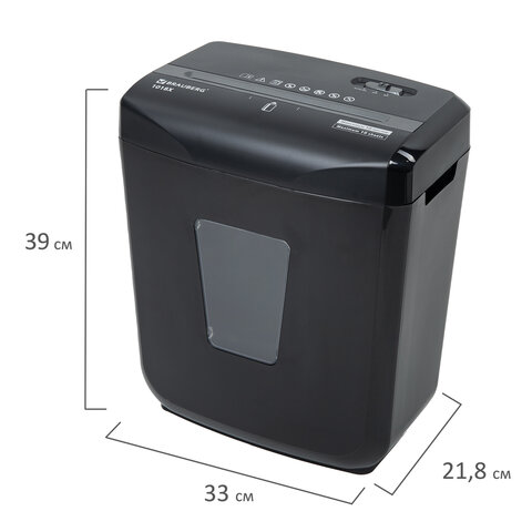 Уничтожитель (шредер) BRAUBERG 1018X, 4 уровень секретности, фрагменты 4х40 мм, 10 листов, корзина 1