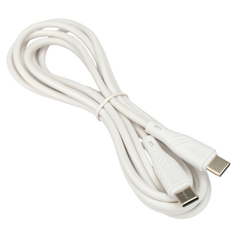 Кабель USB 2.0 Type-C-Type-C, 2 м, CABLEXPERT, 3 А, 60 Вт, PD/QC3.0, медь, белый, CCB-USB2-CMCMO1-2M