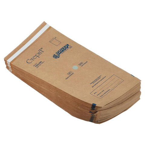 Пакет крафт самоклеящийся ВИНАР СТЕРИТ, комплект 100 шт., для ПАРОВОЙ/ВОЗДУШНОЙ стерилизации, 150х28