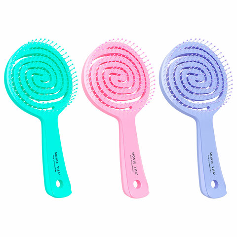 Расческа для волос массажная 18х8 см, цвета АССОРТИ MONTE VITA, 457423